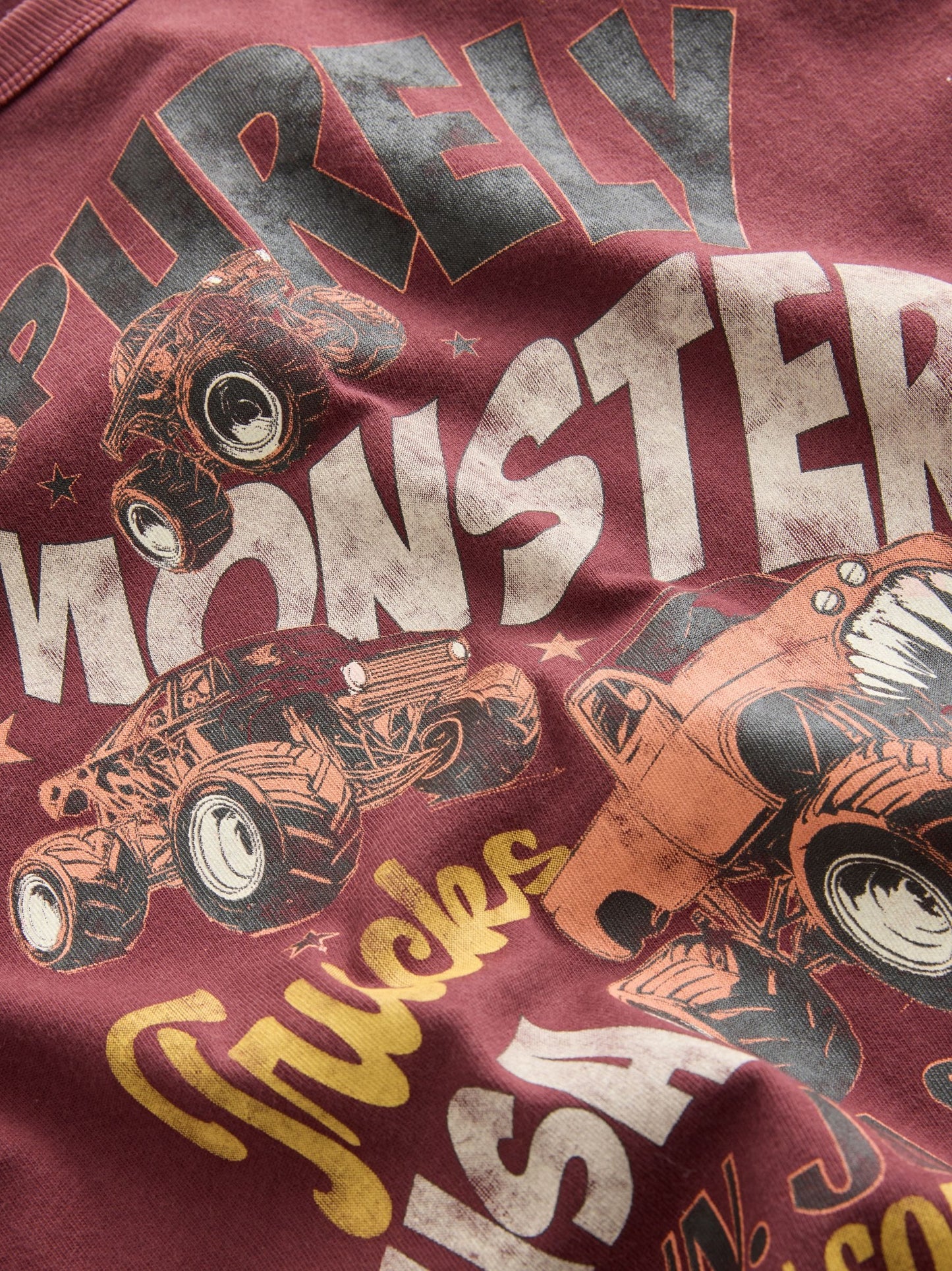 Dsiney Kidz - Berry Red Monster Truck Washed Graphic T-Shirt (3-16yrs) image 4