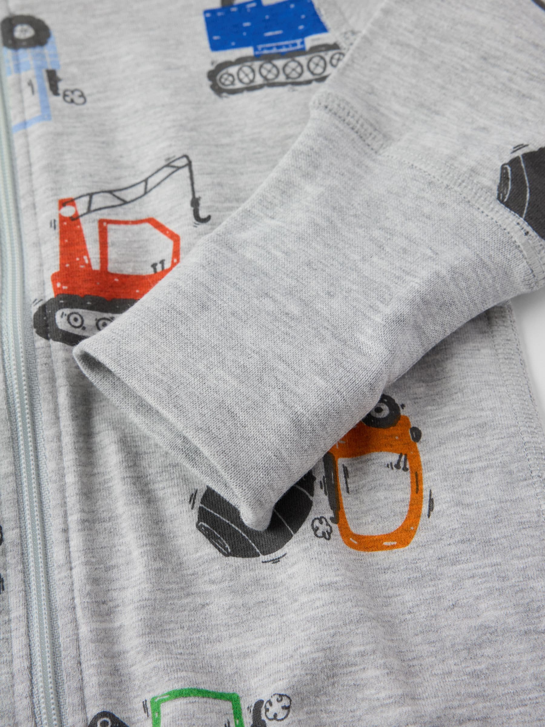 Polarn O. Pyret Grey Printed Sleepsuit image 2