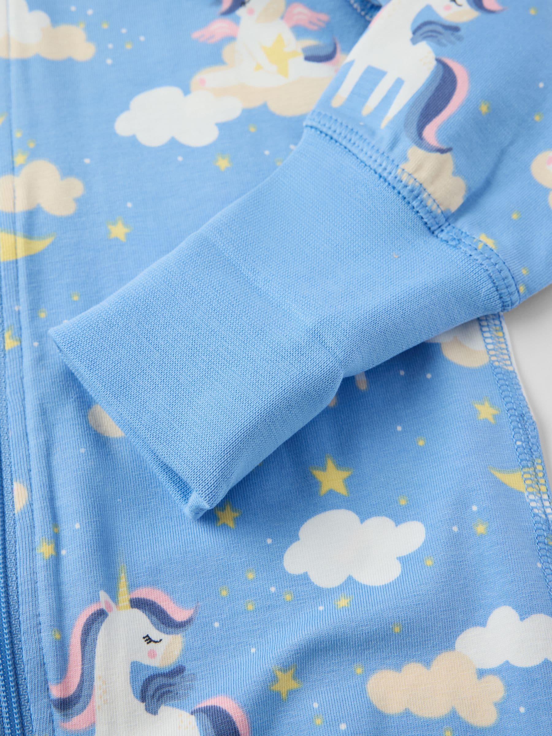 Polarn O. Pyret Blue Printed Sleepsuit image 2