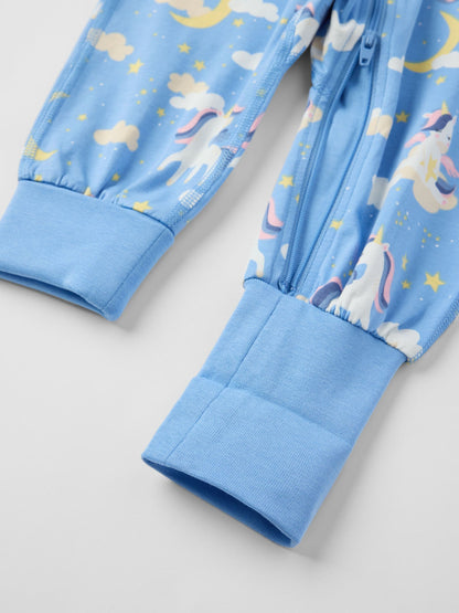 Polarn O. Pyret Blue Printed Sleepsuit image 3