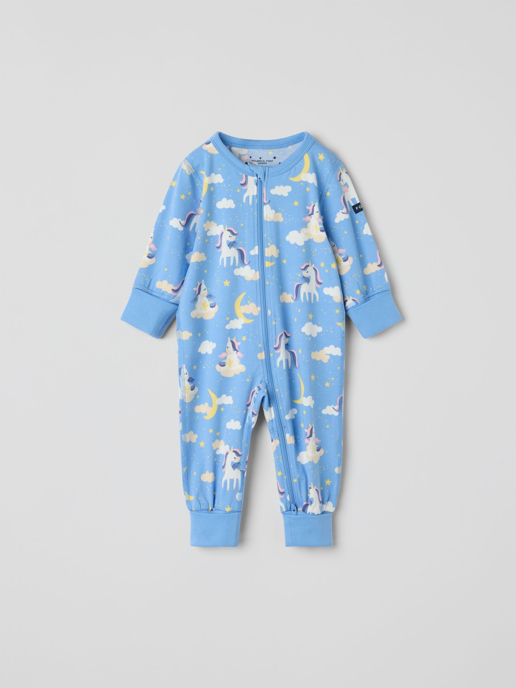 Polarn O. Pyret Blue Printed Sleepsuit image 1