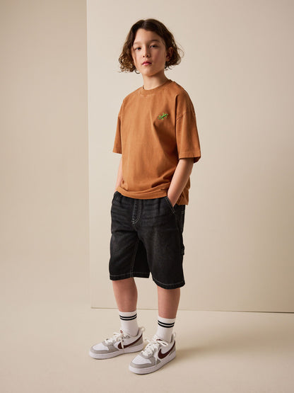Dsiney Kidz - Rust Brown Washed Chest Embroidery T-Shirt (3-16yrs) image 2
