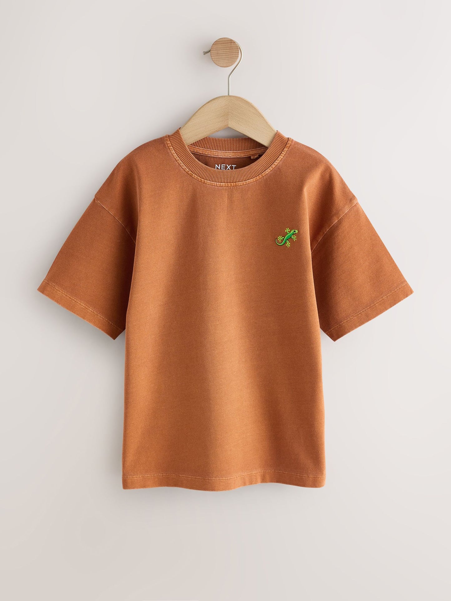 Dsiney Kidz - Rust Brown Washed Chest Embroidery T-Shirt (3-16yrs) image 5