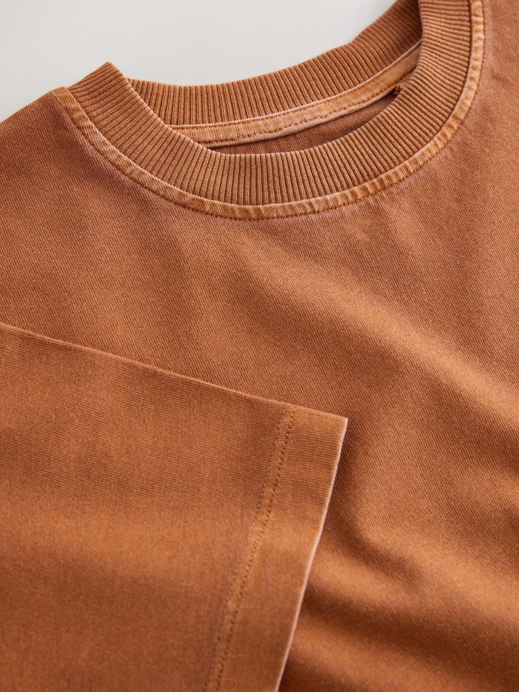 Dsiney Kidz - Rust Brown Washed Chest Embroidery T-Shirt (3-16yrs) image 7