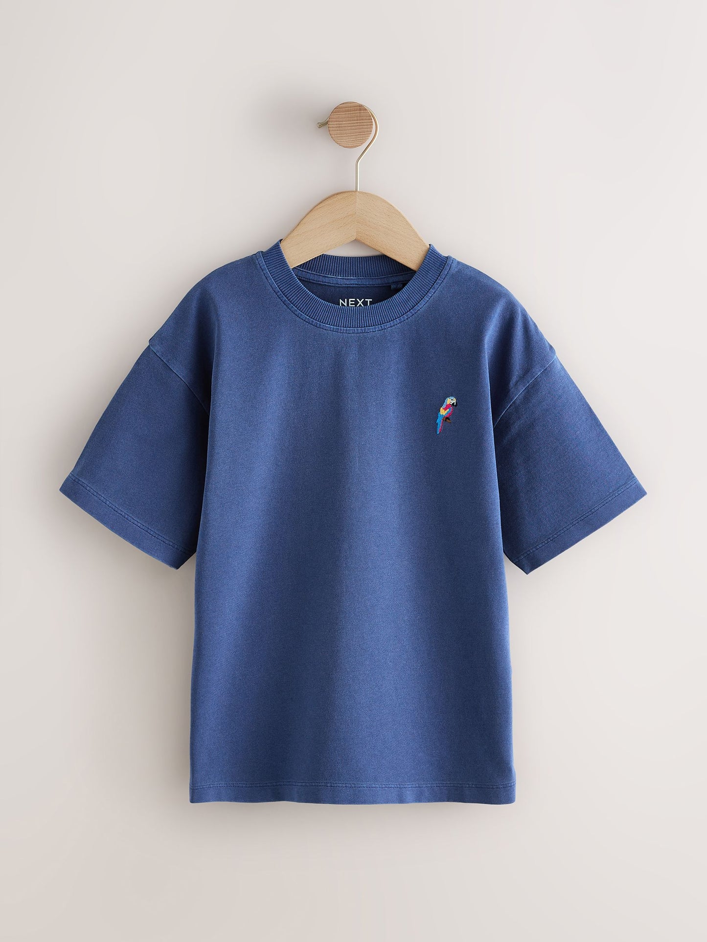 Dsiney Kidz - Blue Washed Chest Embroidery T-Shirt (3-16yrs) image 1