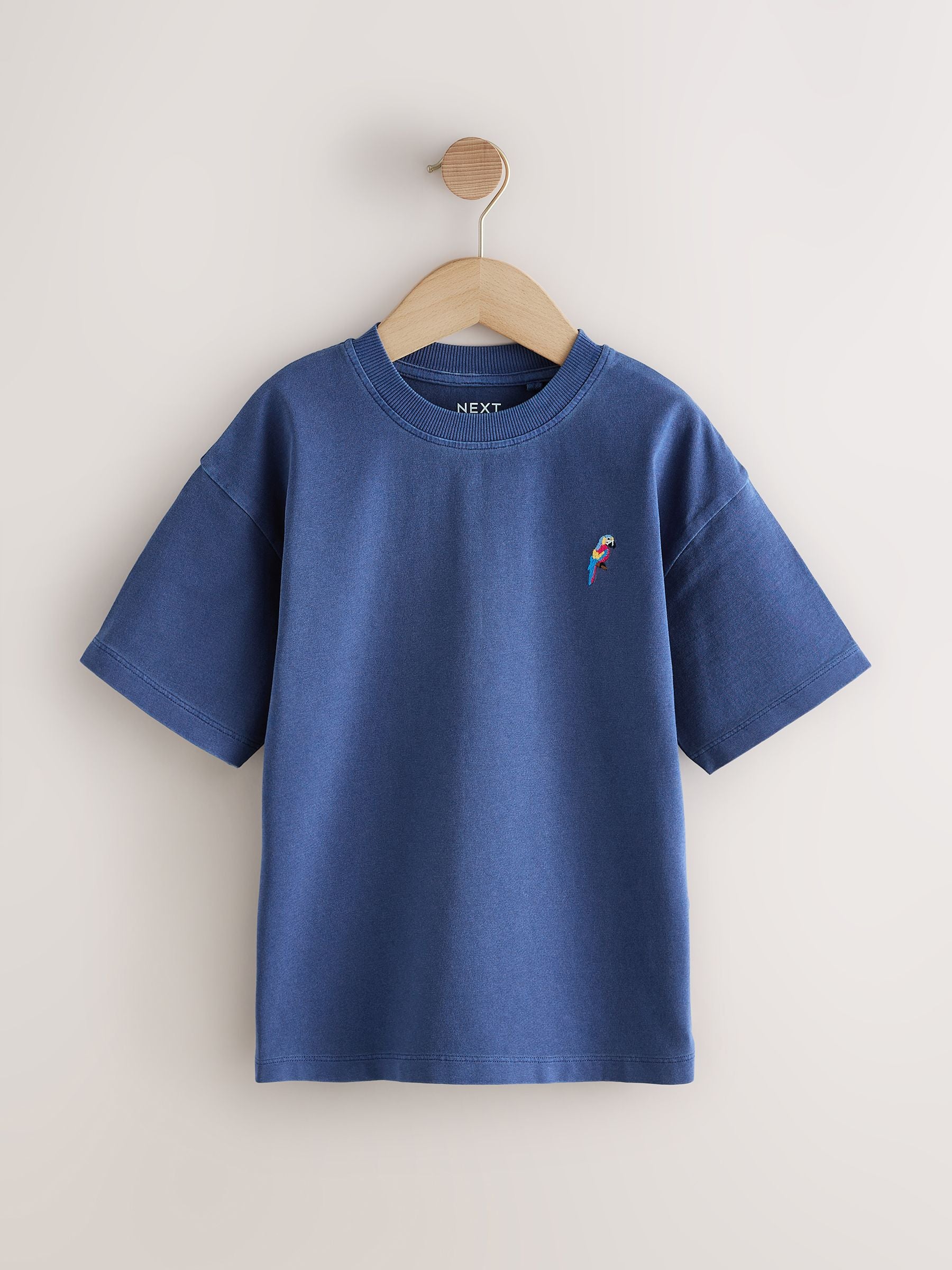 Dsiney Kidz - Blue Washed Chest Embroidery T-Shirt (3-16yrs) image 1