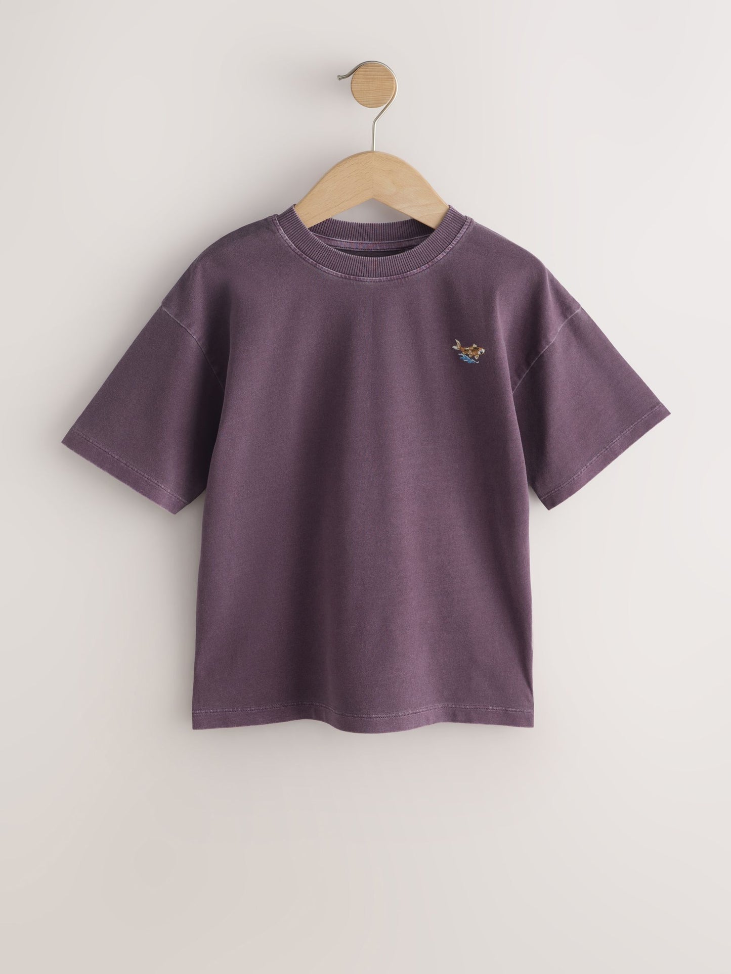 Dsiney Kidz - Berry Purple Washed Chest Embroidery T-Shirt (3-16yrs) image 4