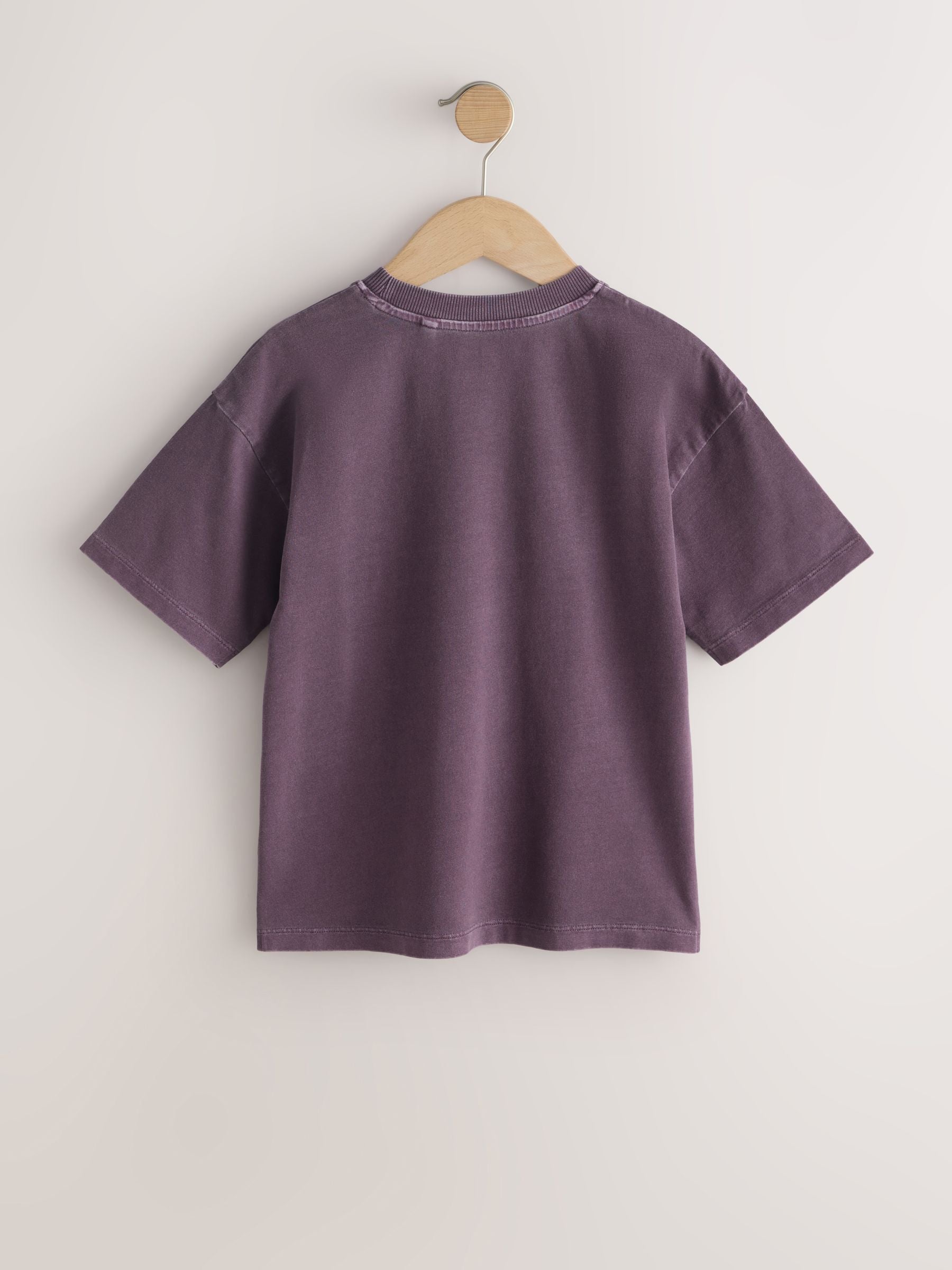 Dsiney Kidz - Berry Purple Washed Chest Embroidery T-Shirt (3-16yrs) image 5