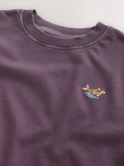 Dsiney Kidz - Berry Purple Washed Chest Embroidery T-Shirt (3-16yrs) image 6