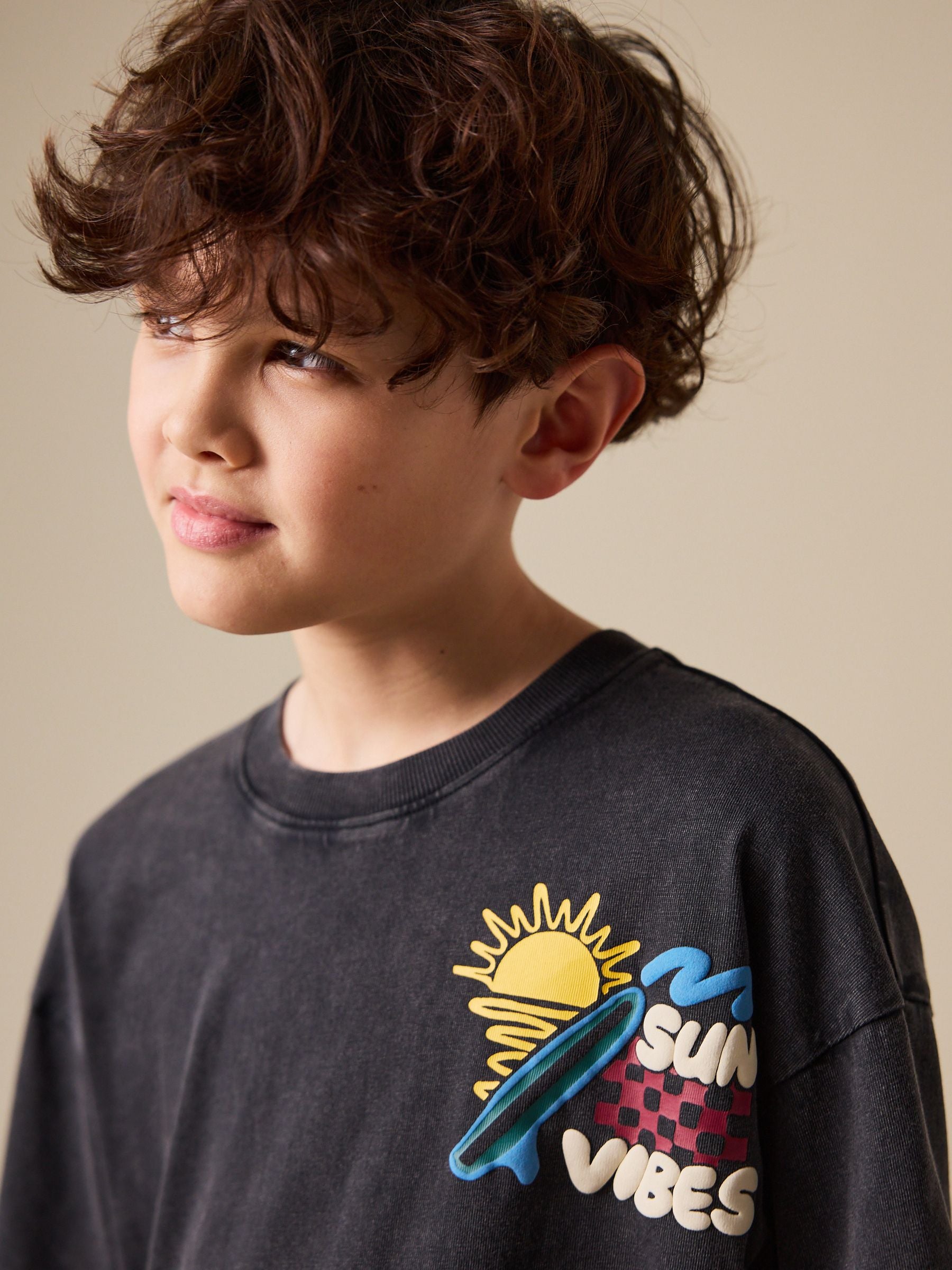 Dsiney Kidz - Charcoal Grey Back Print Short Sleeve Graphic T-Shirt (3-16yrs) image 4