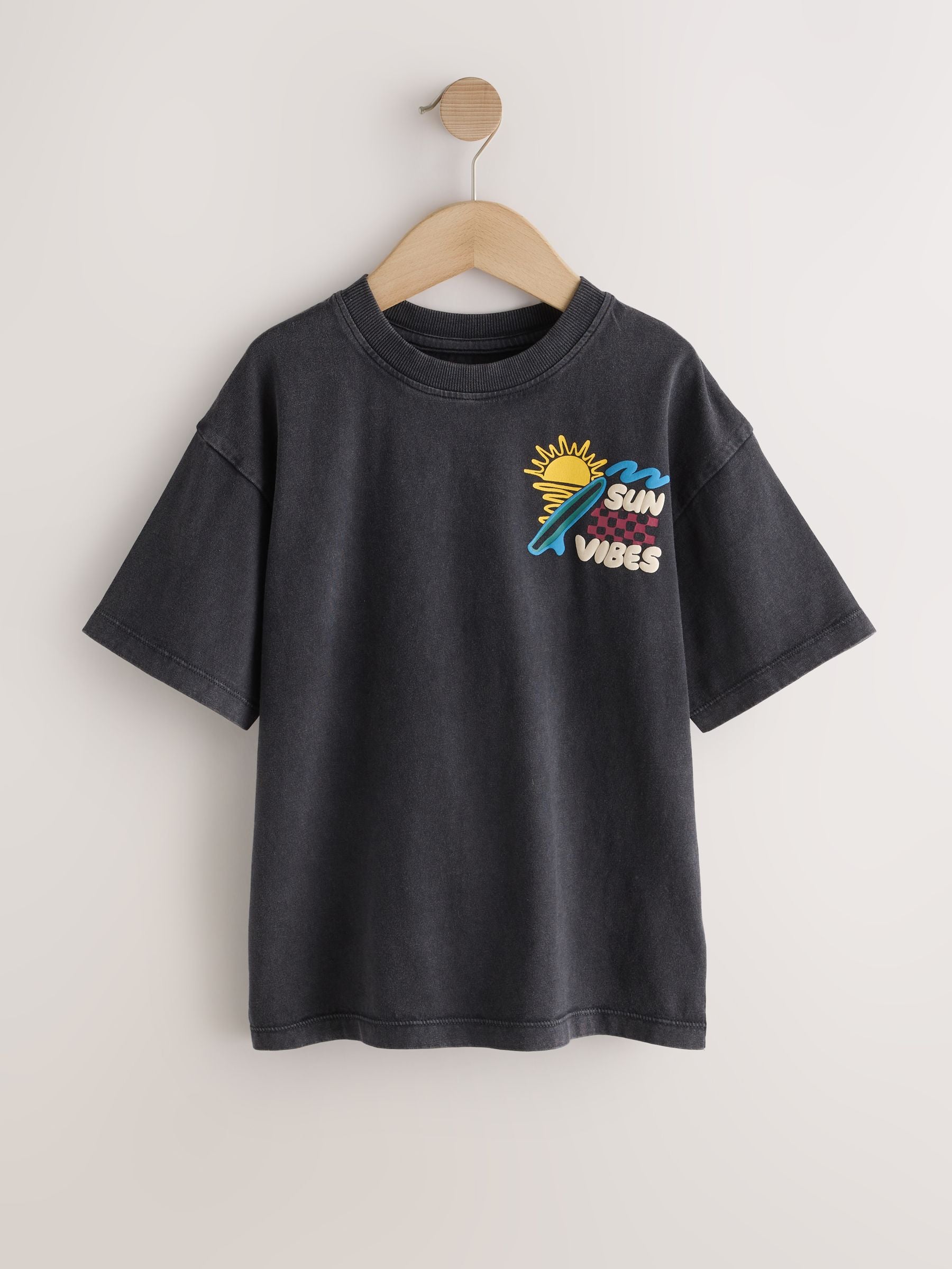 Dsiney Kidz - Charcoal Grey Back Print Short Sleeve Graphic T-Shirt (3-16yrs) image 5