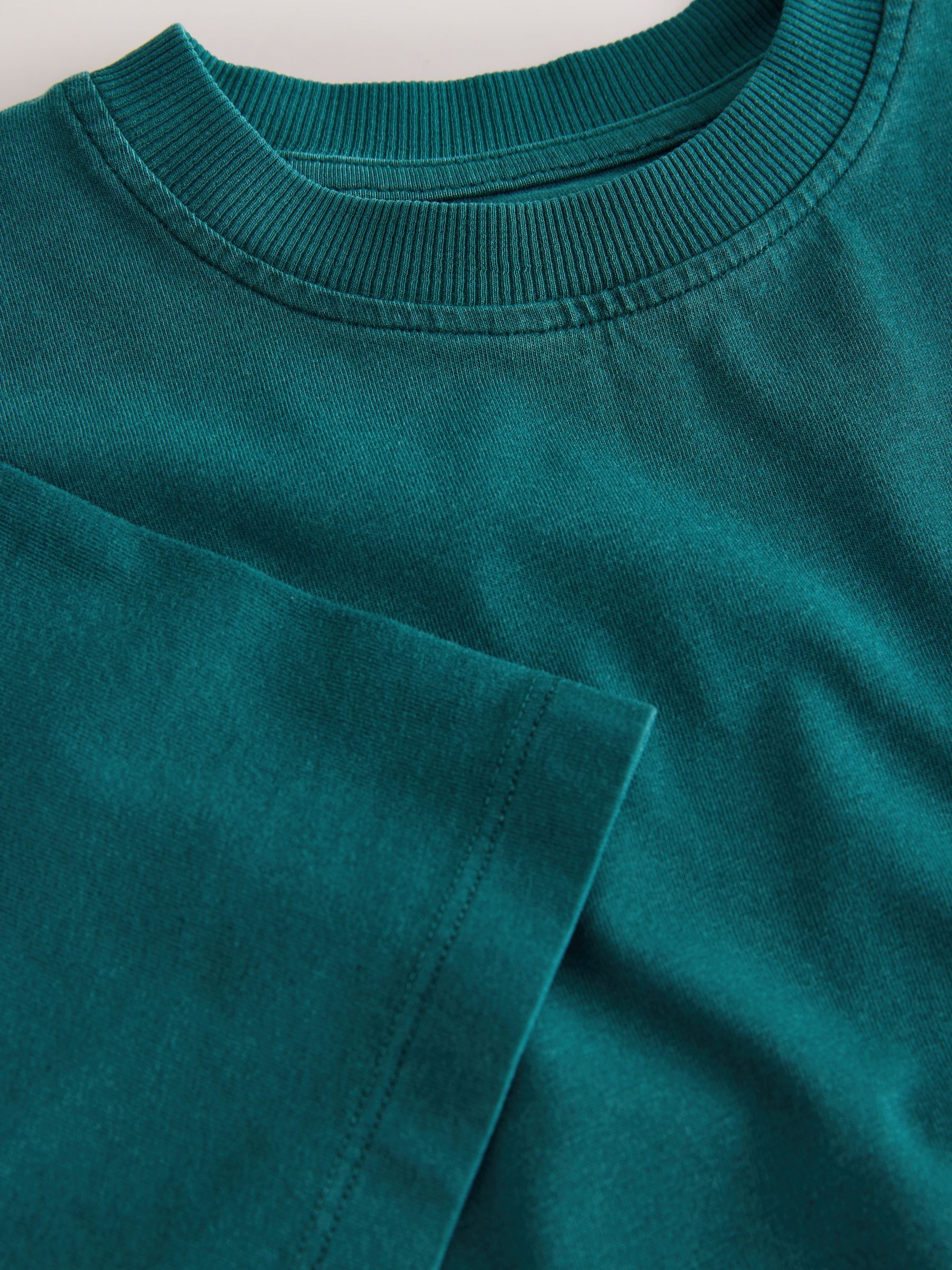 Dsiney Kidz - Green Washed Chest Embroidery T-Shirt (3-16yrs) image 4