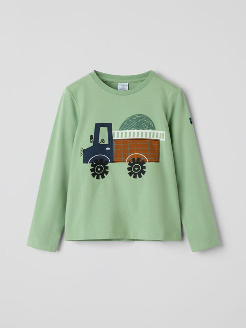 Polarn O. Pyret Green Printed Top image 1