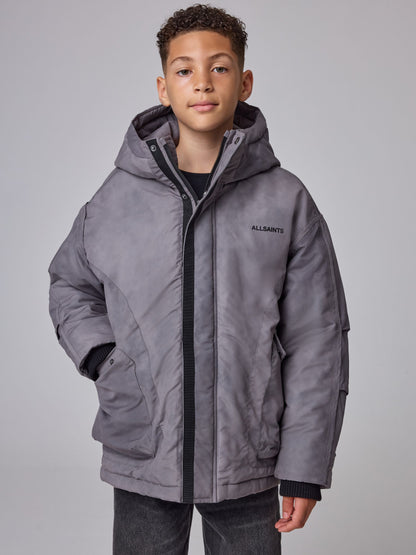 smALLSAINTS Grey Washed Parka Jacket - image 1