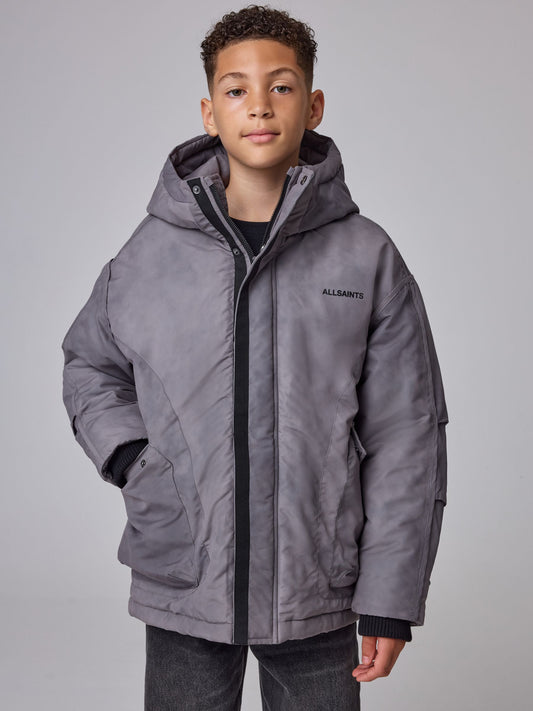 smALLSAINTS Grey Washed Parka Jacket - image 1