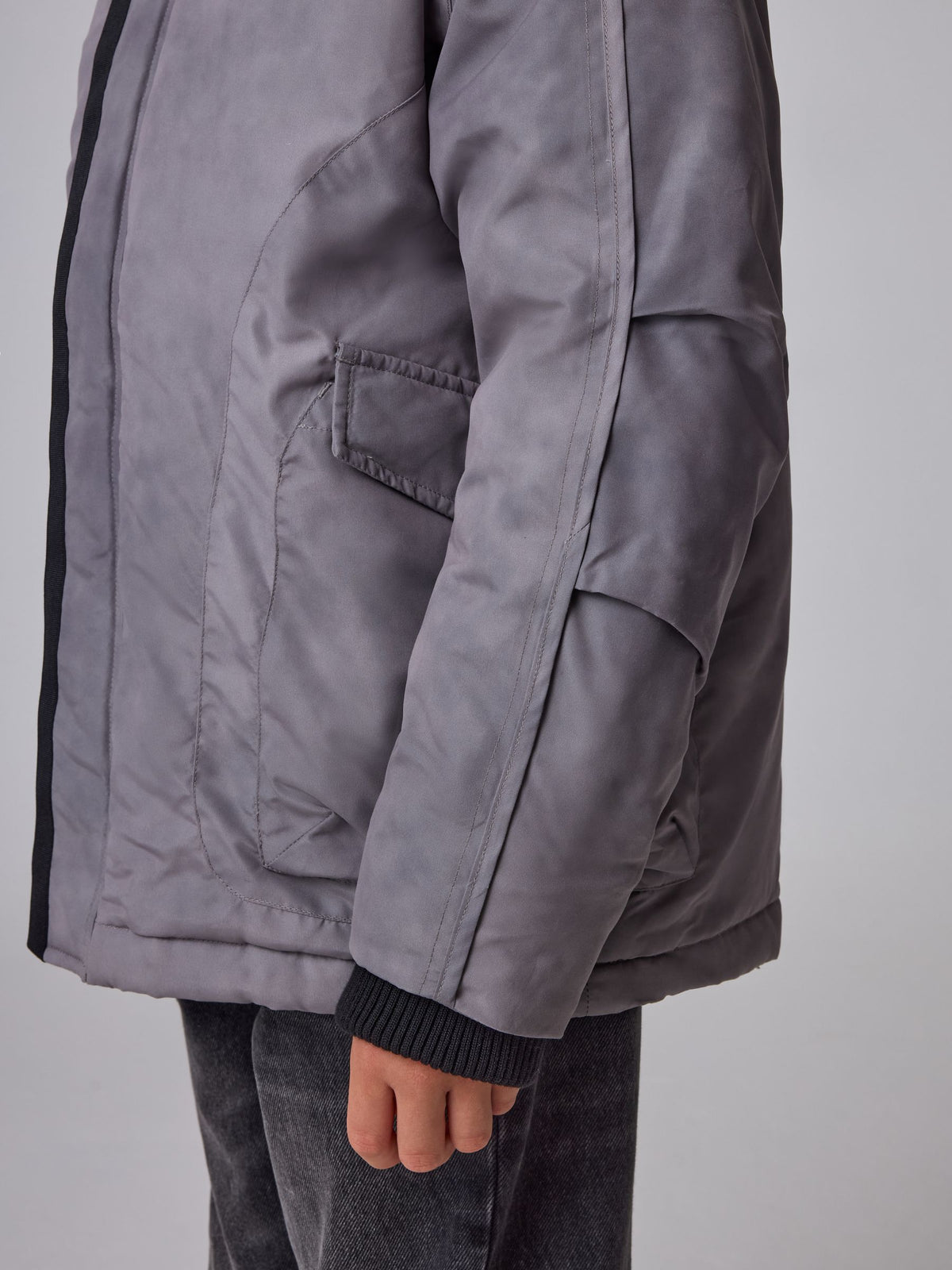 smALLSAINTS Grey Washed Parka Jacket - image 3