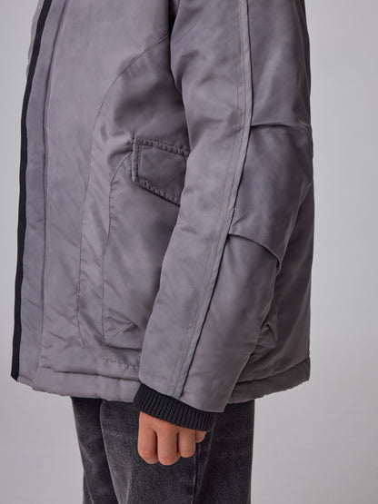 smALLSAINTS Grey Washed Parka Jacket - image 3