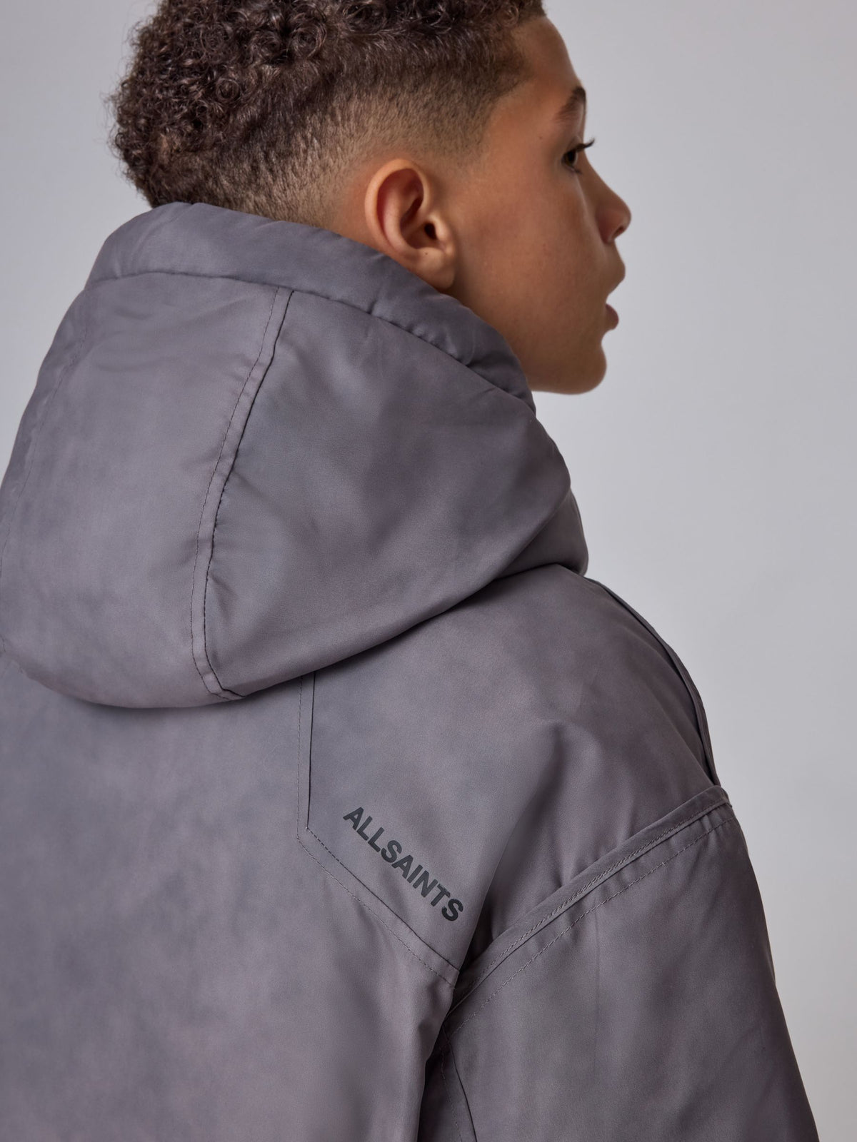 smALLSAINTS Grey Washed Parka Jacket - image 5