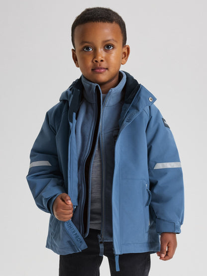 Dsiney Kidz - Polarn O. Pyret Blue Waterproof Shell Jacket image 2