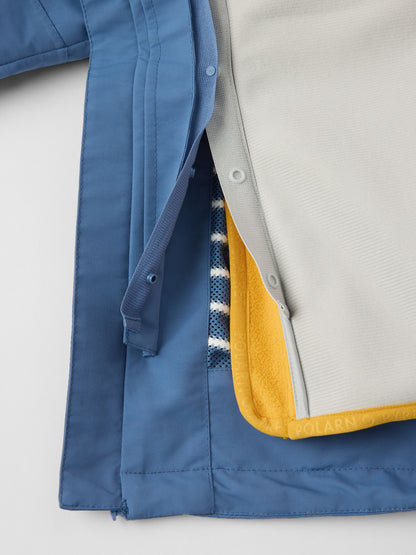 Dsiney Kidz - Polarn O. Pyret Blue Waterproof Shell Jacket image 7