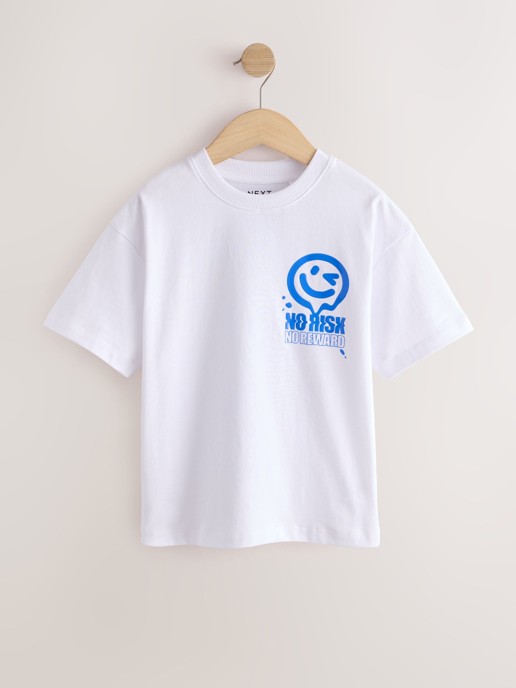 Dsiney Kidz - White Smile Short Sleeve Graphic T-Shirt (3-16yrs) image 1