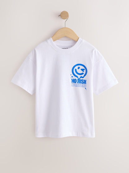 Dsiney Kidz - White Smile Short Sleeve Graphic T-Shirt (3-16yrs) image 1