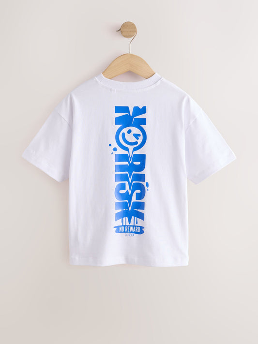 Dsiney Kidz - White Smile Short Sleeve Graphic T-Shirt (3-16yrs) image 2