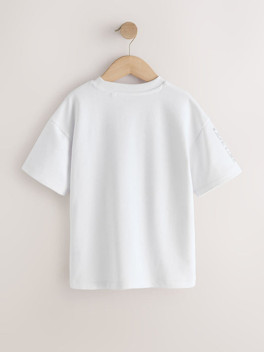 Dsiney Kidz - White Graphic Heavyweight Short Sleeve T-Shirt (3-16yrs) image 2