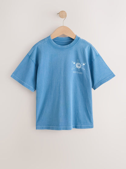 Dsiney Kidz - Blue Celestial Washed Graphic T-Shirt (3-16yrs) image 1