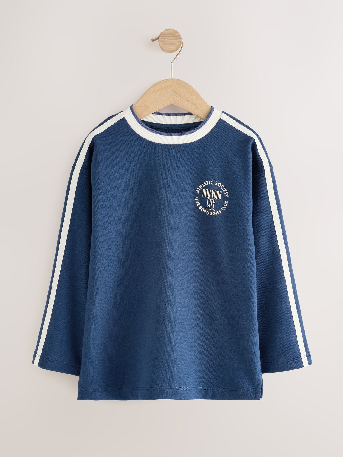 Dsiney Kidz - Blue Long Sleeve Heavyweight Varsity T-Shirt (3-16yrs) image 4
