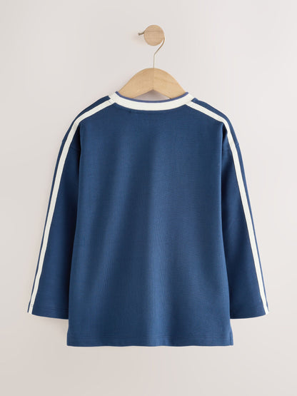 Dsiney Kidz - Blue Long Sleeve Heavyweight Varsity T-Shirt (3-16yrs) image 5