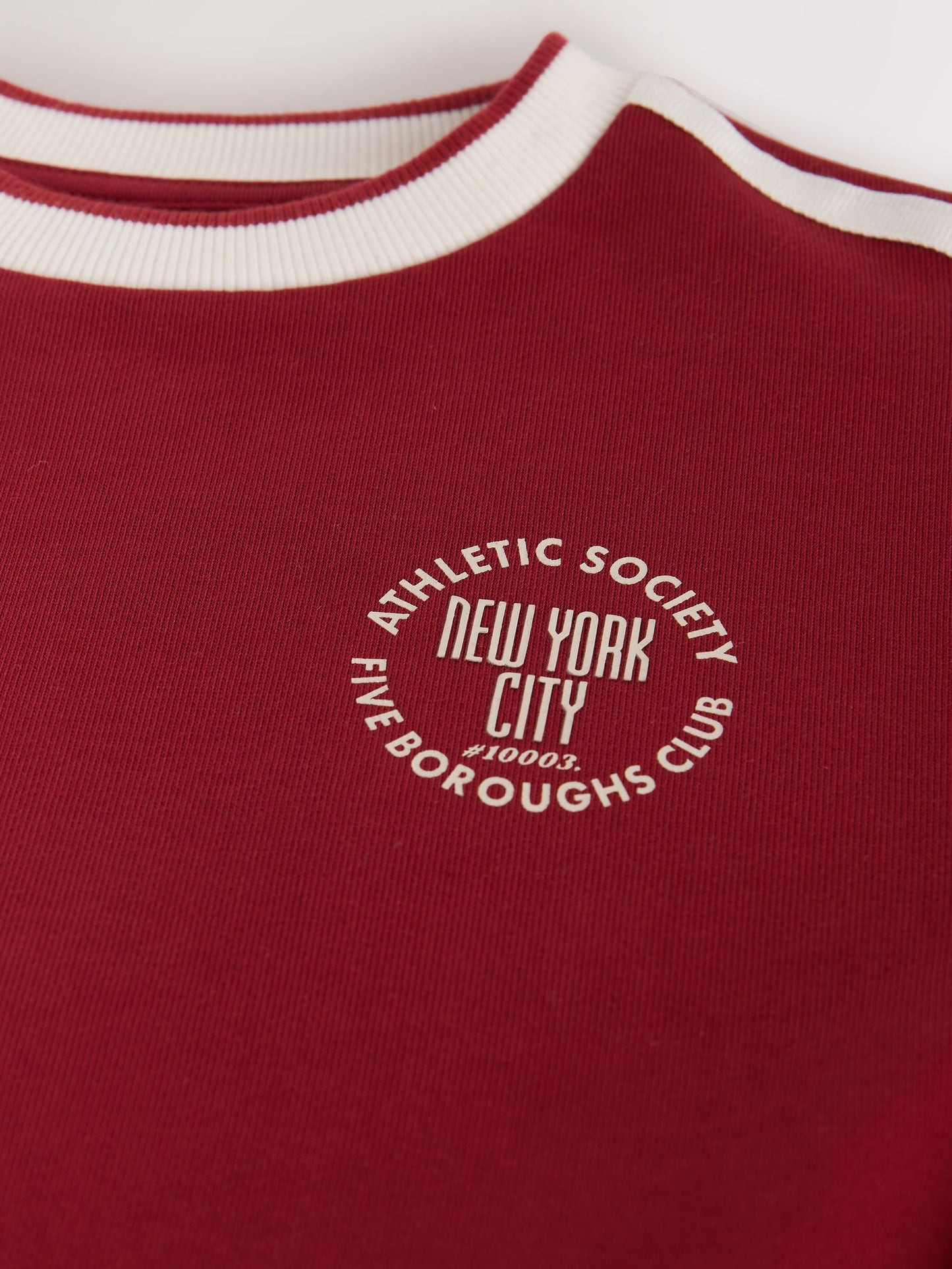 Dsiney Kidz - Burgundy Red Long Sleeve Heavyweight Varsity T-Shirt (3-16yrs) image 4