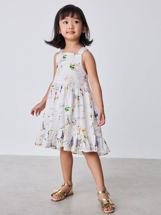Baker by Ted Baker Linen Blend Floral Print Tiered Dress image 1
