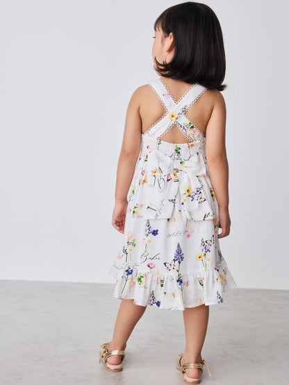 Baker by Ted Baker Linen Blend Floral Print Tiered Dress image 3