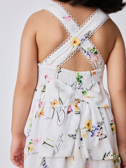 Baker by Ted Baker Linen Blend Floral Print Tiered Dress image 5