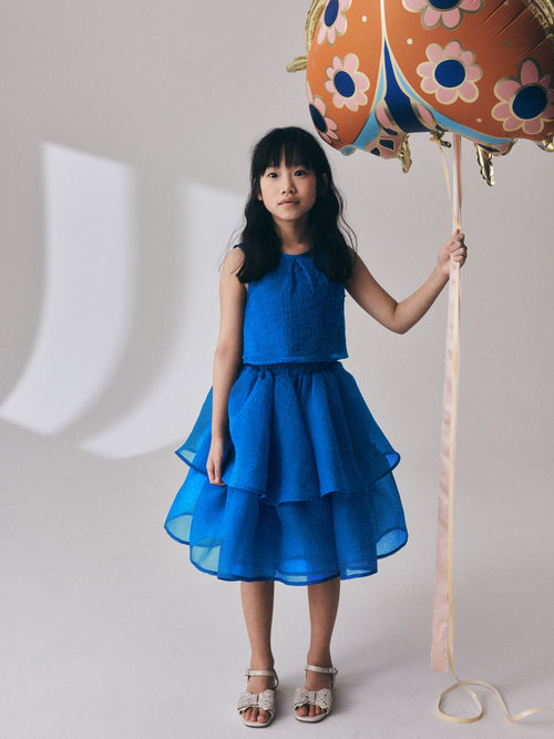 Dsiney Kidz - Cobalt Blue Blouse and Rara Skirt Set (3-16yrs) image 1