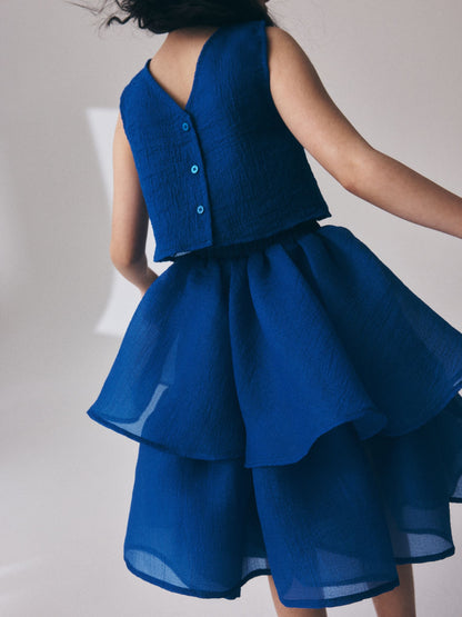 Cobalt Blue Blouse and Rara Skirt Set (3-16yrs) image 4