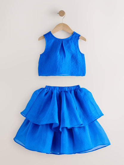 Cobalt Blue Blouse and Rara Skirt Set (3-16yrs) image 6
