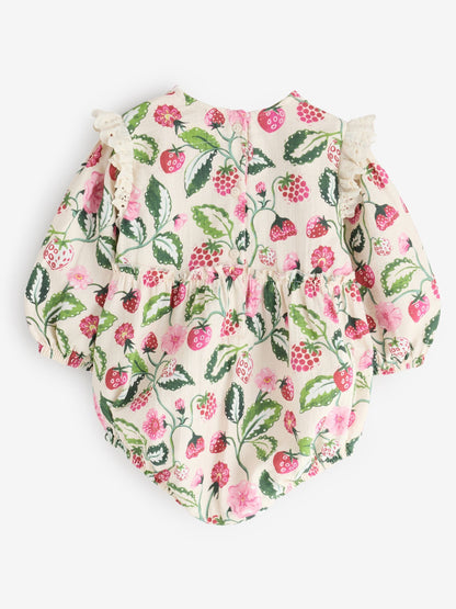 Pink / White Cath Kidston Baby Woven Romper image 6