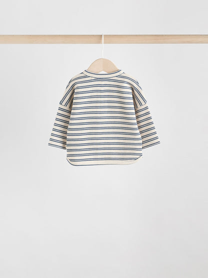 Green/Blue/Brown Stripe Baby Top & Leggings 6 Piece Set (0mths-3yrs) image 4