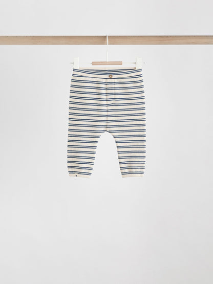 Dsiney Kidz - Green/Blue/Brown Stripe Baby Top & Leggings Set 6 Piece (0mths-3yrs) image 4