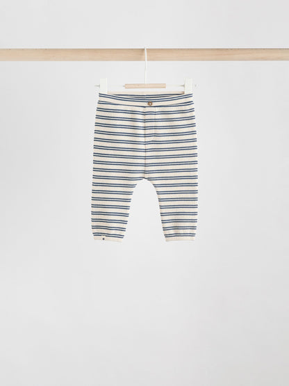 Green/Blue/Brown Stripe Baby Top & Leggings 6 Piece Set (0mths-3yrs) image 5