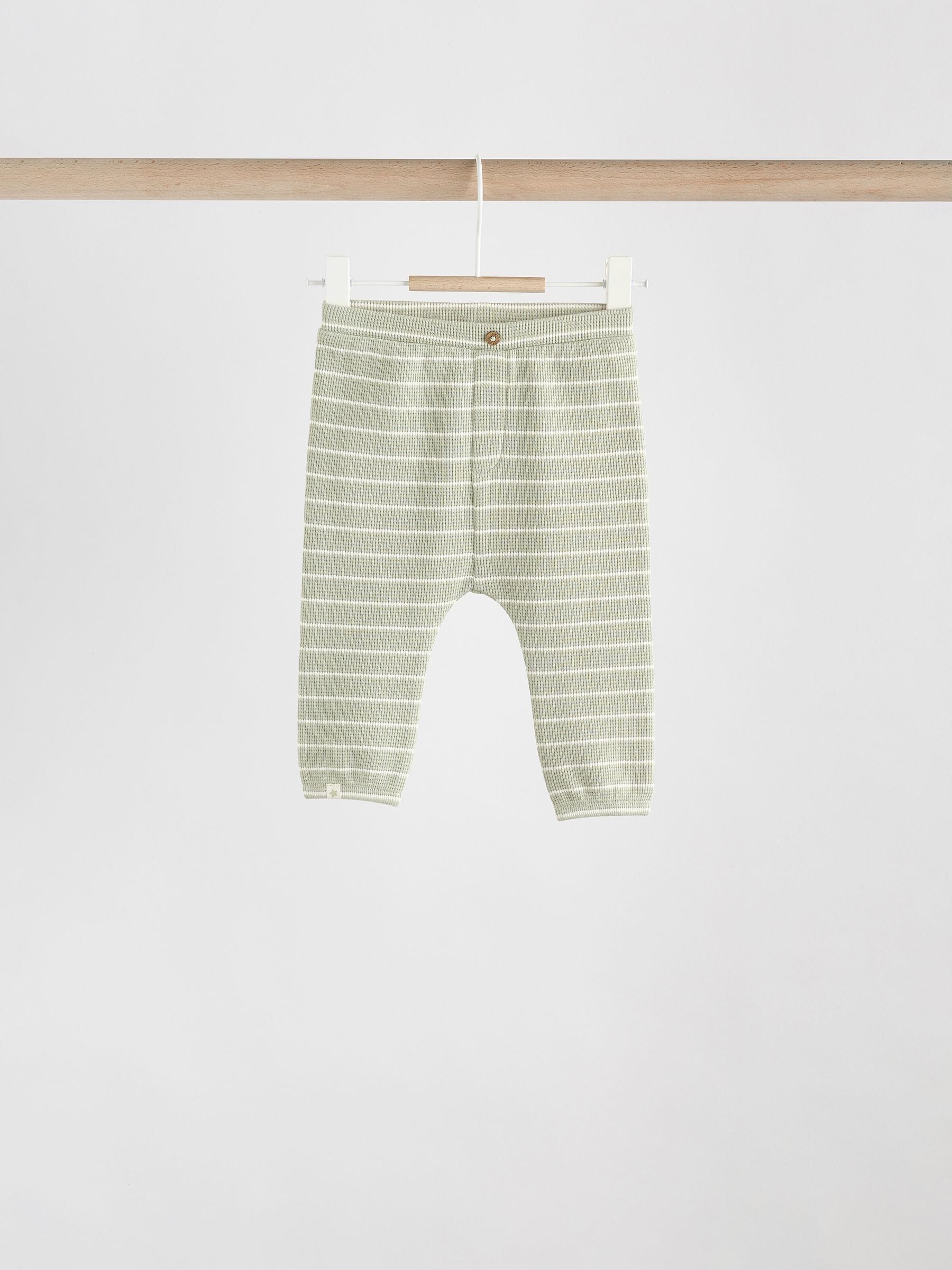 Dsiney Kidz - Green/Blue/Brown Stripe Baby Top & Leggings Set 6 Piece (0mths-3yrs) image 6