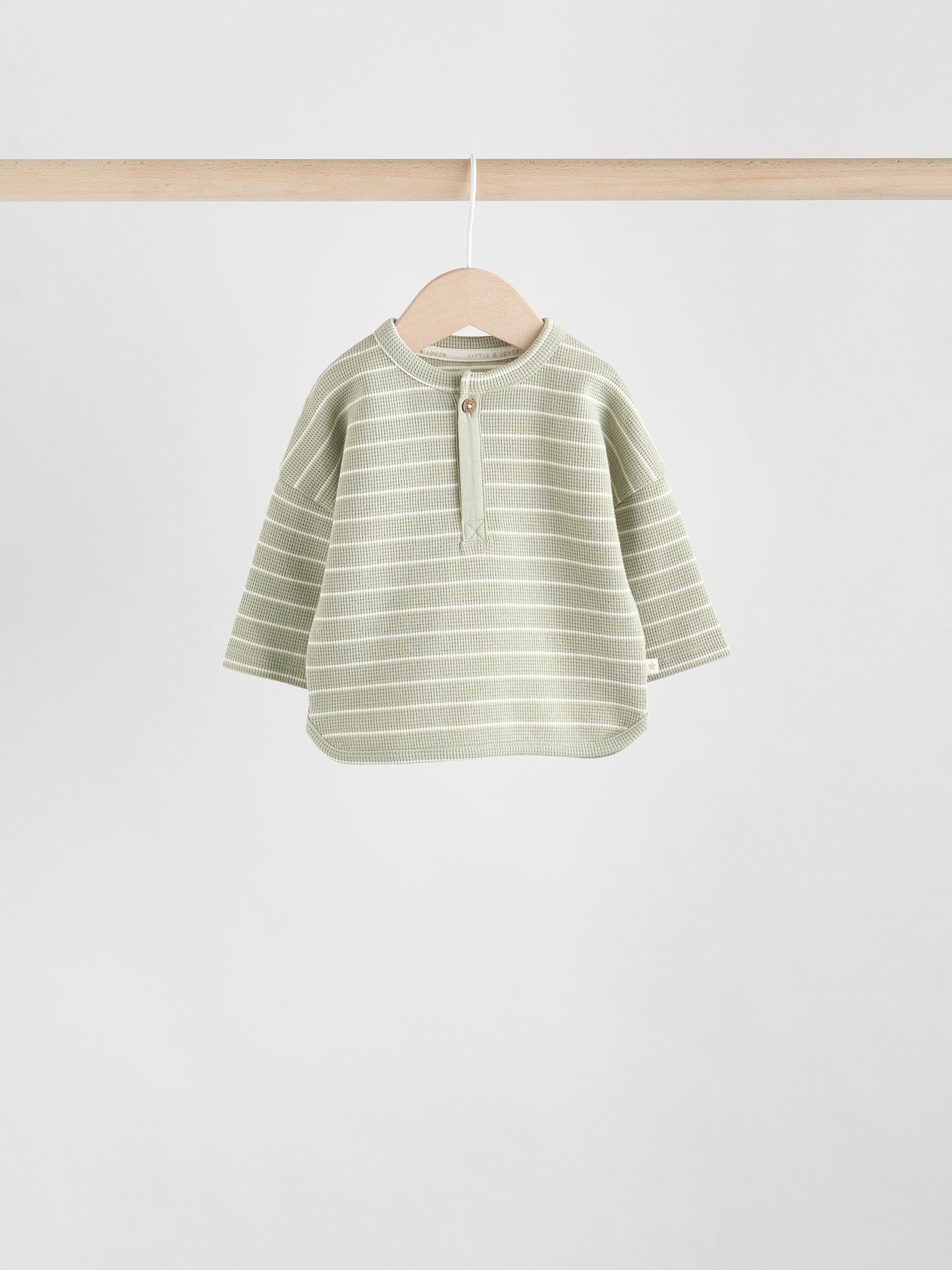 Green/Blue/Brown Stripe Baby Top & Leggings 6 Piece Set (0mths-3yrs) image 7