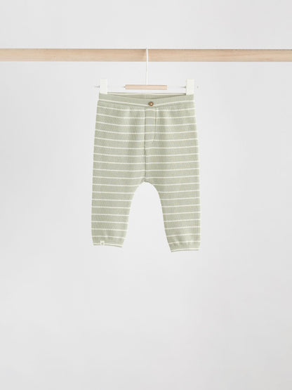 Green/Blue/Brown Stripe Baby Top & Leggings 6 Piece Set (0mths-3yrs) image 8