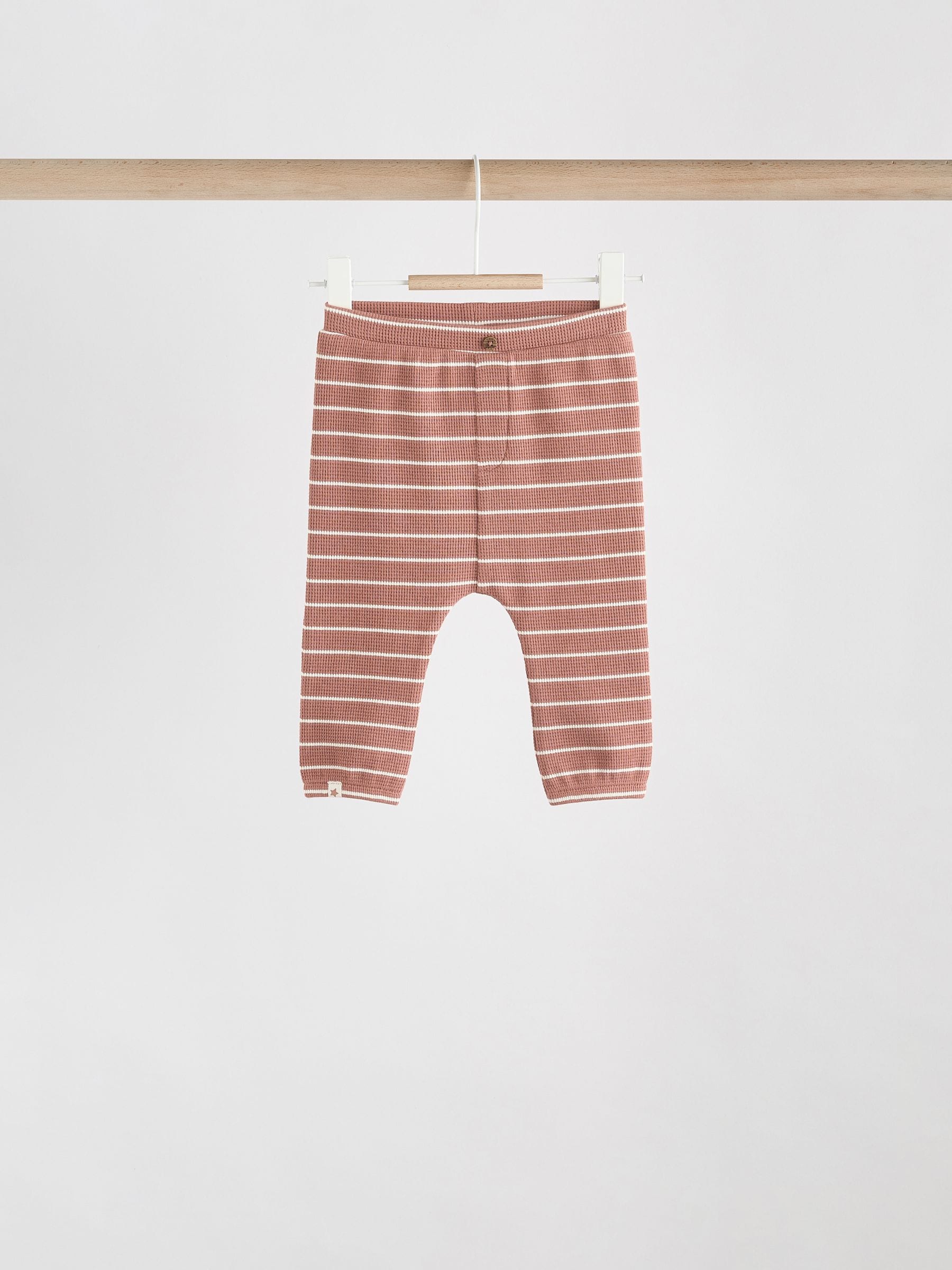 Dsiney Kidz - Green/Blue/Brown Stripe Baby Top & Leggings Set 6 Piece (0mths-3yrs) image 8