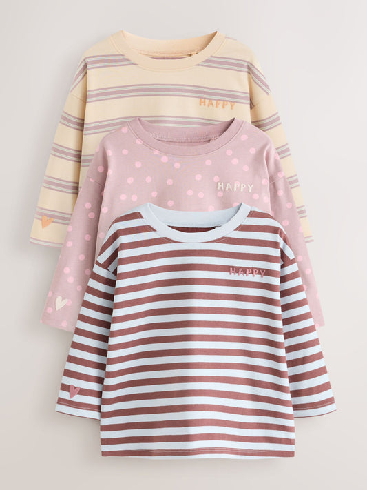 Dsiney Kidz - Pink Stripe T-Shirts 3PK (3mths-7yrs) image 1
