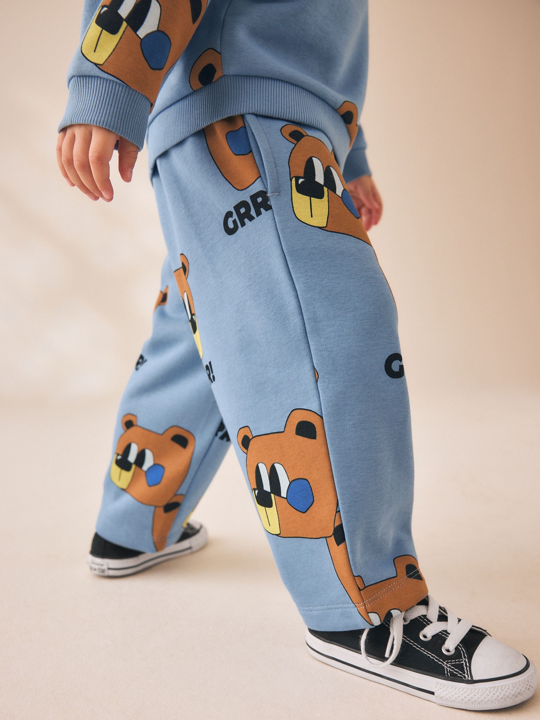 Blue All Over Print Crew Jogger Set (3mths-7yrs) image 4
