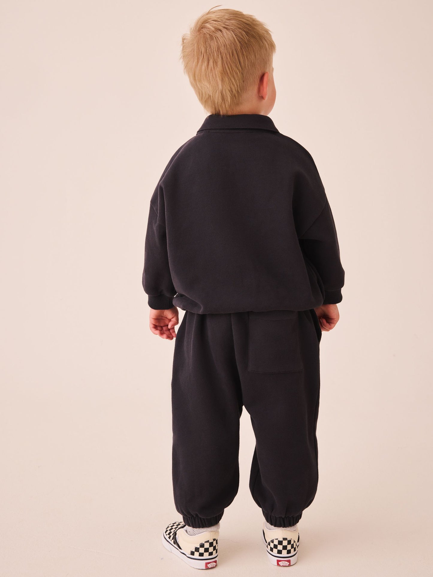 Charcoal Grey Popper Neck Sweat Top and Joggers Set (3mths-7yrs) image 3