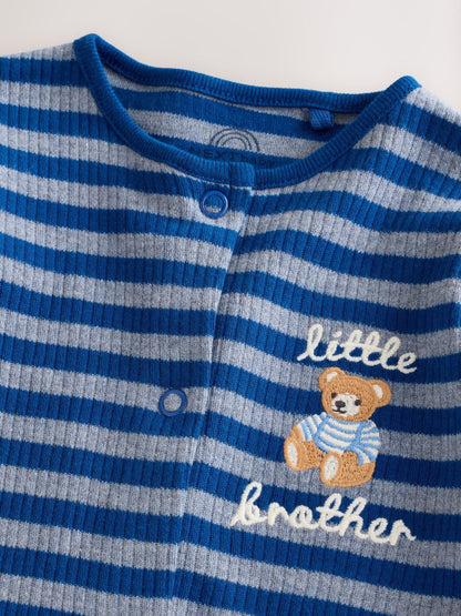 Dsiney Kidz - Navy Little Brother Family Baby Sleepsuit (0-2yrs) image 7